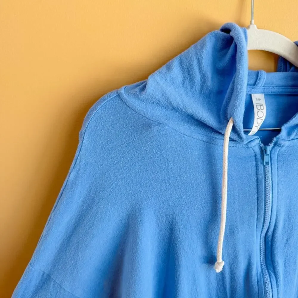 Cotton On Body Hooded Zip Through Modal Cotton Blend Adrift Blue Size Small